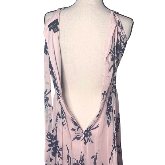Ronni Nicole Dress 4P Floral Blush Chiffon Maxi - Picture 10 of 12